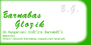 barnabas glozik business card